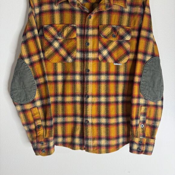 Iron and Resin Shirt Mens Small Flannel Elbow Patches Made in USA Button Down - Picture 3 of 9